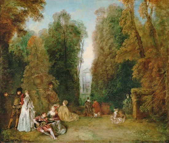 the perspective a Jean-Antoine Watteau