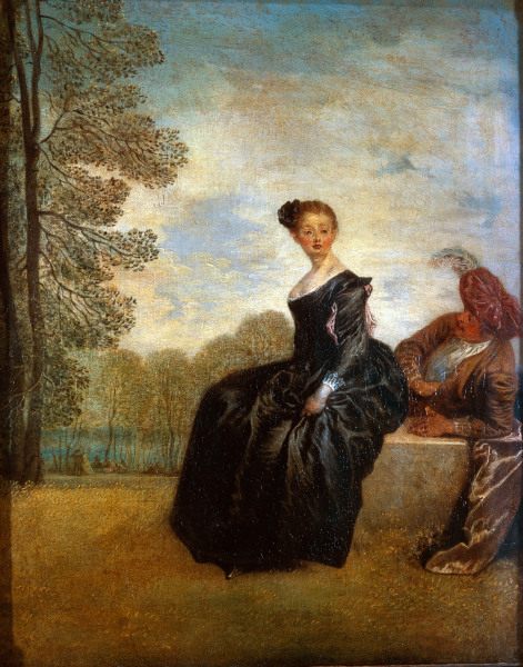 Watteau / Pouting Woman (Moody Woman) a Jean-Antoine Watteau