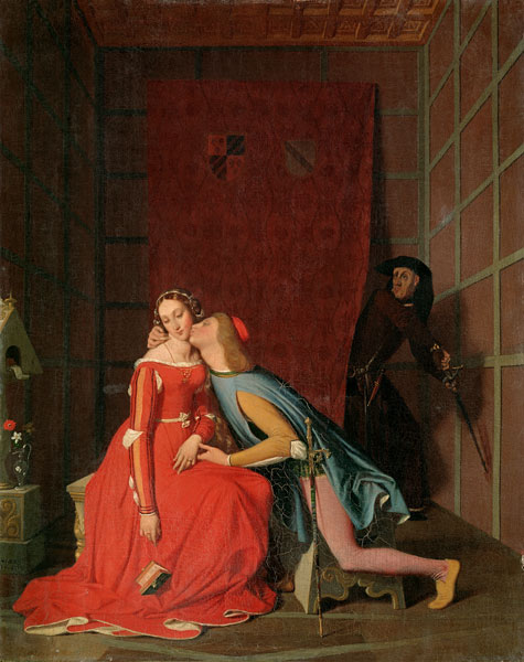 Paolo and Francesca da Rimini a Jean Auguste Dominique Ingres