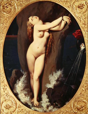Angelica in Chains, 1859 (oil on canvas) a Jean Auguste Dominique Ingres