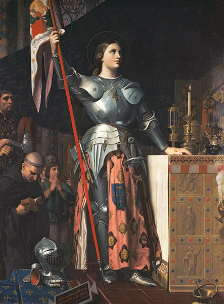 Joan of Arc (1412-31) at the Coronation of King Charles VII (1403-61) 17th July 1429 a Jean Auguste Dominique Ingres