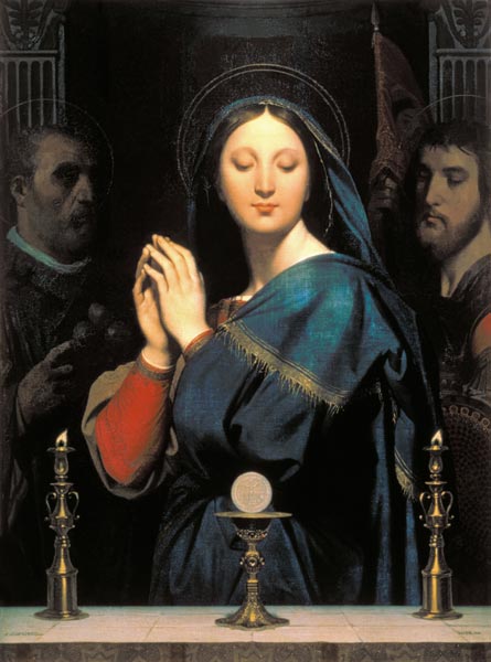 The Virgin with the Host a Jean Auguste Dominique Ingres