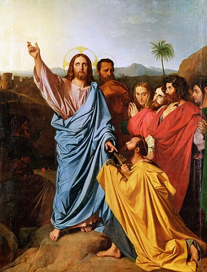 Jesus Returning the Keys to St. Peter a Jean Auguste Dominique Ingres