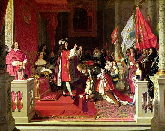 King Philip V (1683-1746) of Spain Making Marshal James Fitzjames (1670-1734) Duke of Berwick a Cava a Jean Auguste Dominique Ingres