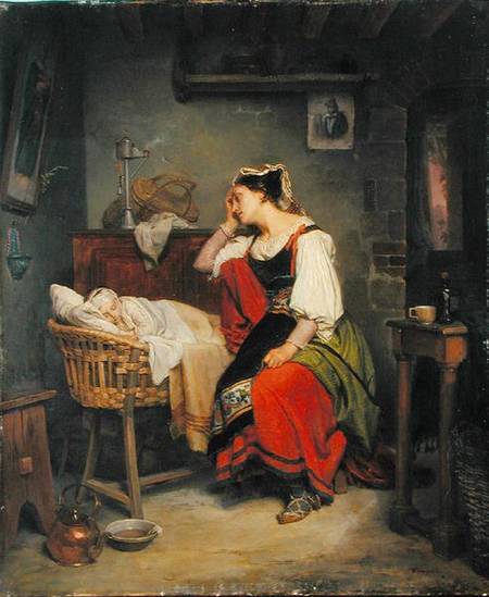 The Sick Child a Jean Augustin Franquelin