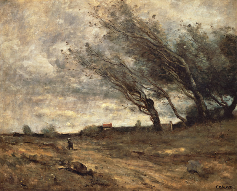 The Windstoss (coup de vent) a Jean-Babtiste-Camille Corot