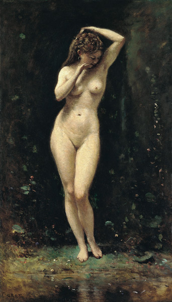 Diana Bathing (The Fountain) a Jean-Babtiste-Camille Corot