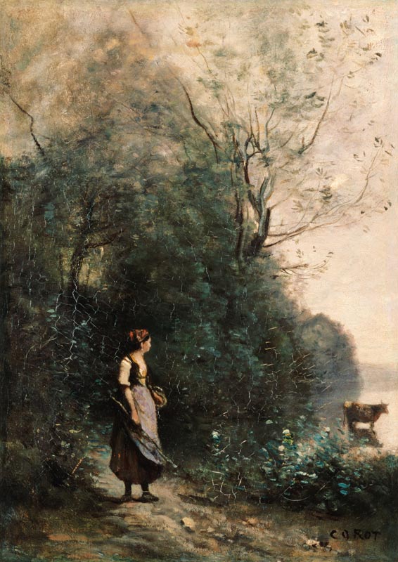 Sea landscape. a Jean-Babtiste-Camille Corot