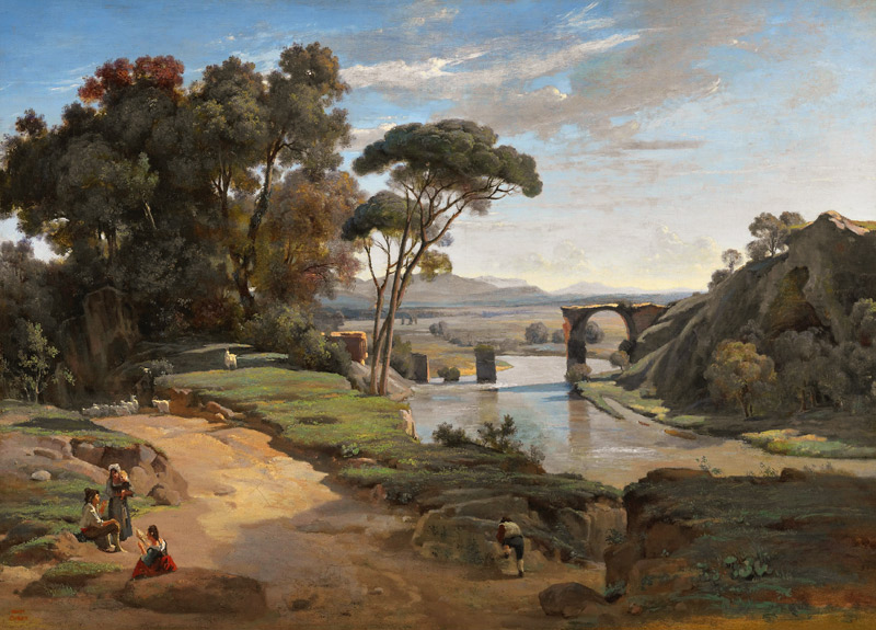 The Bridge at Narni, c.1826-27 a Jean-Babtiste-Camille Corot