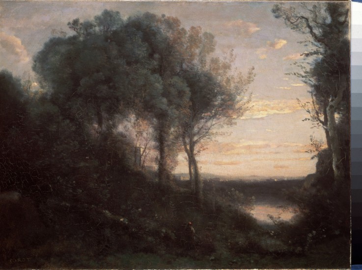 Evening a Jean-Babtiste-Camille Corot