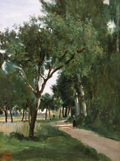 Avenue in the Woods, near Chaville a Jean-Babtiste-Camille Corot