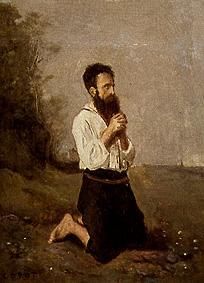 Praying smallholder a Jean-Babtiste-Camille Corot