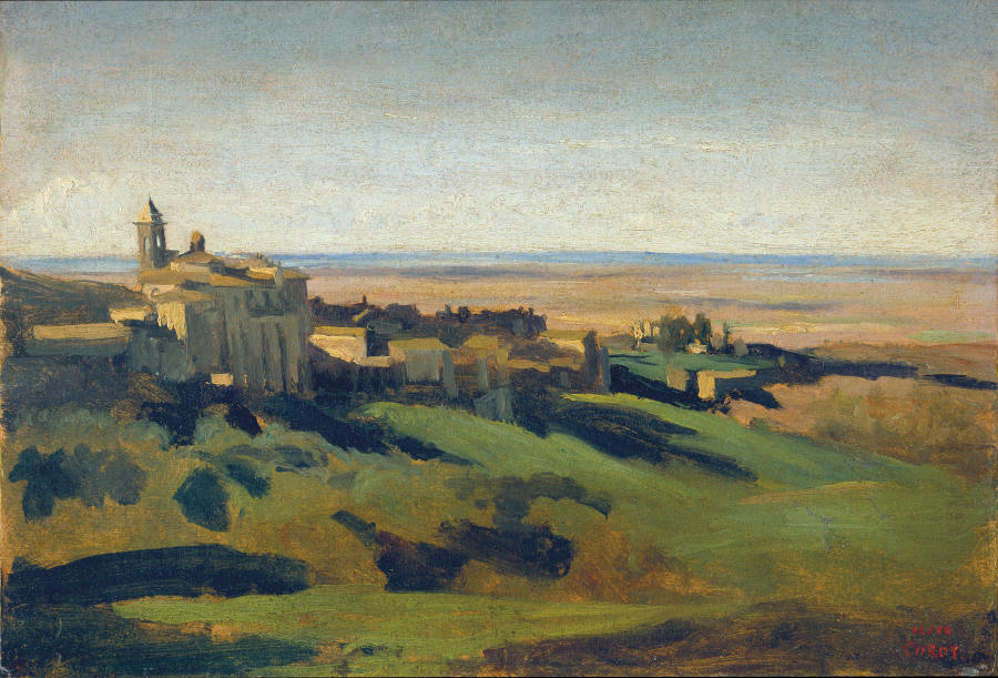 View of Marino in the Alban Mountains in the Early Morning a Jean-Babtiste-Camille Corot