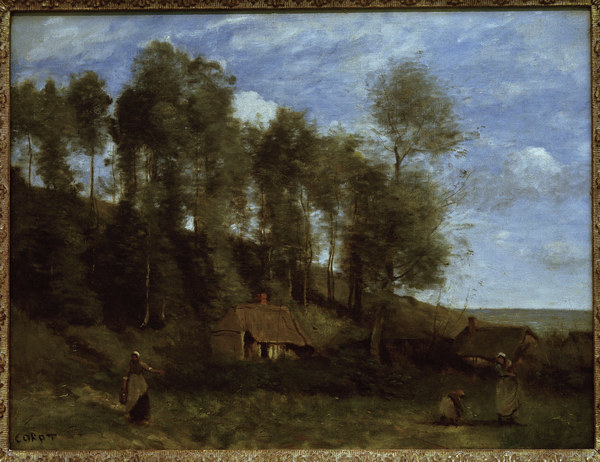 Corot / Landscape near Etretat a Jean-Babtiste-Camille Corot