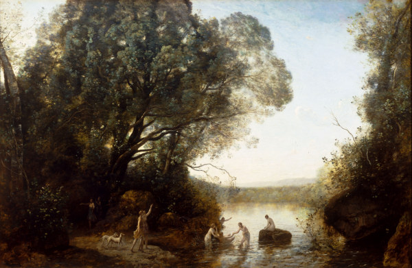 Corot / The Bath of Diana a Jean-Babtiste-Camille Corot