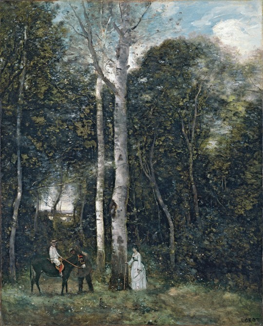 The Parc des Lions at Port-Marly a Jean-Babtiste-Camille Corot