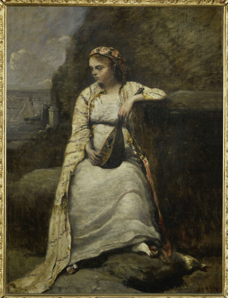 Woman in Greek Costume , Corot a Jean-Babtiste-Camille Corot