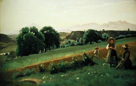 Landscape at Mornex, Haute-Savoie a Jean-Babtiste-Camille Corot