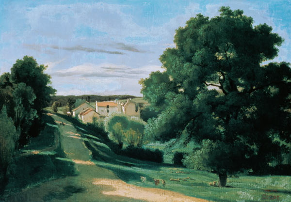 Landscape: Le Petit Charville, near Ville d'Array a Jean-Babtiste-Camille Corot