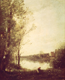 Teich in Ville D´Avray a Jean-Babtiste-Camille Corot