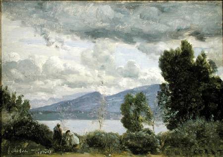 View of Chalet de Chenes, Bellvue, Geneva a Jean-Babtiste-Camille Corot