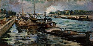 Barges on his a Jean-Baptiste Armand Guillaumin