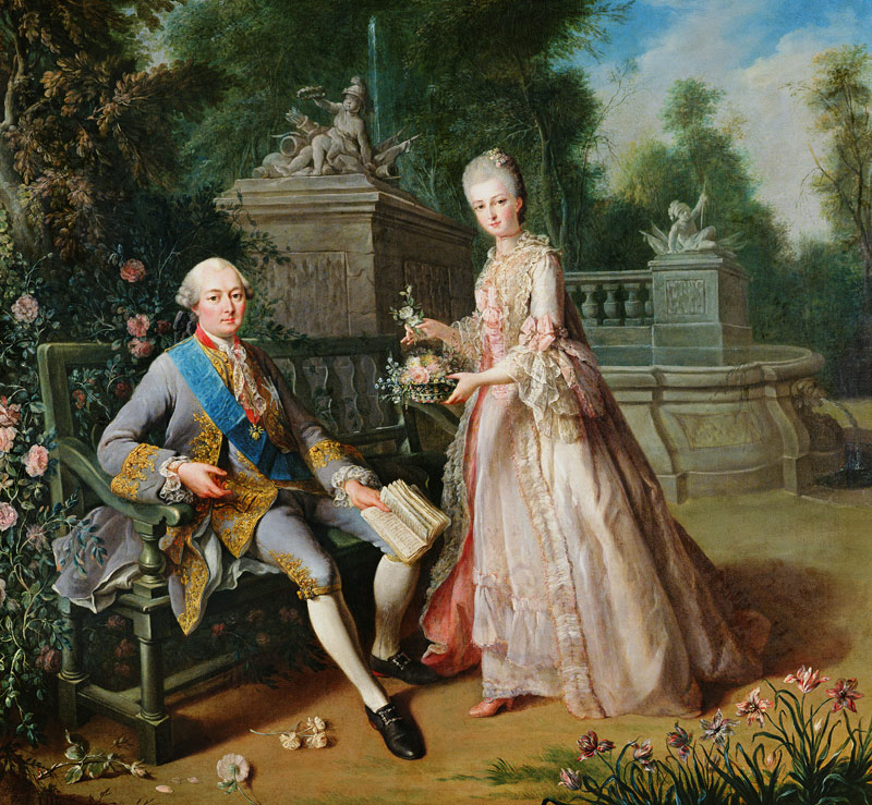 Louis-Jean-Marie de Bourbon, Duke of Penthievre (1725-93) with his daughter Louise-Adelaide (1753-18 a Jean-Baptiste Charpentier d. Ä.