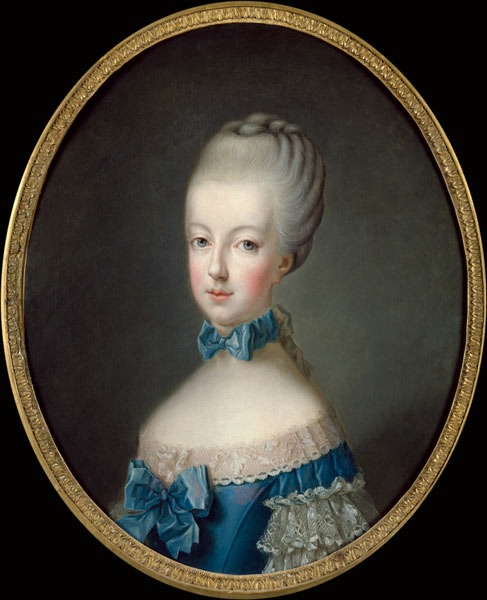 Portrait of Marie-Antoinette de Habsbourg-Lorraine (1750-93) after the painting by Joseph Ducreux (1 a Jean-Baptiste Charpentier d. Ä.