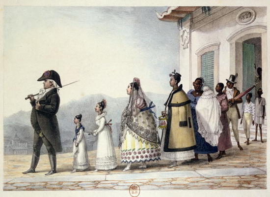 A Government Employee Leaving Home with his Family and Servants, from 'Voyage Pittoresque et Histori a Jean Baptiste Debret