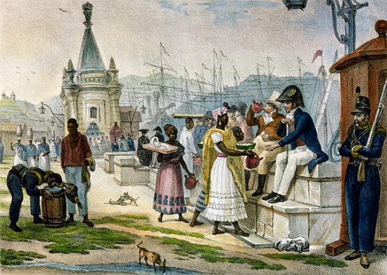 Early Evening Refreshment in the Praca do Palacio, Rio de Janeiro, illustration from ''Voyage Pittor a Jean Baptiste Debret