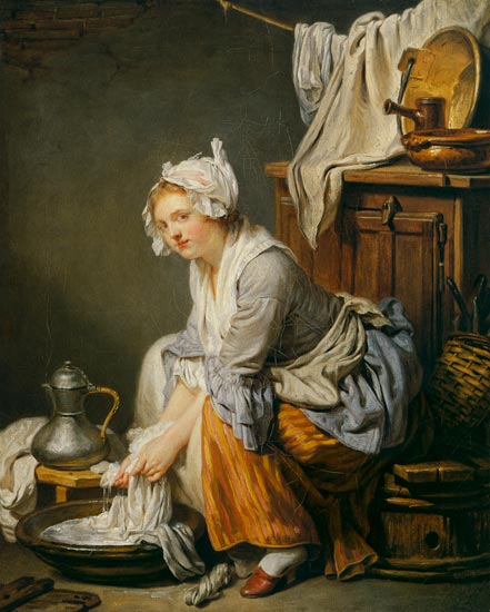 the laundress a Jean Baptiste Greuze