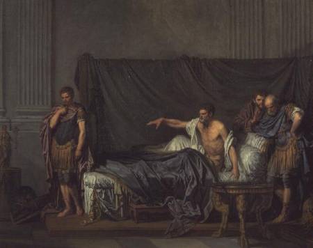 The Emperor Severus Rebuking his Son, Caracalla, for Wanting to Assassinate Him a Jean Baptiste Greuze