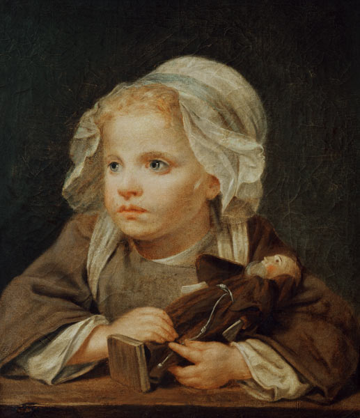 Girl with a Doll a Jean Baptiste Greuze