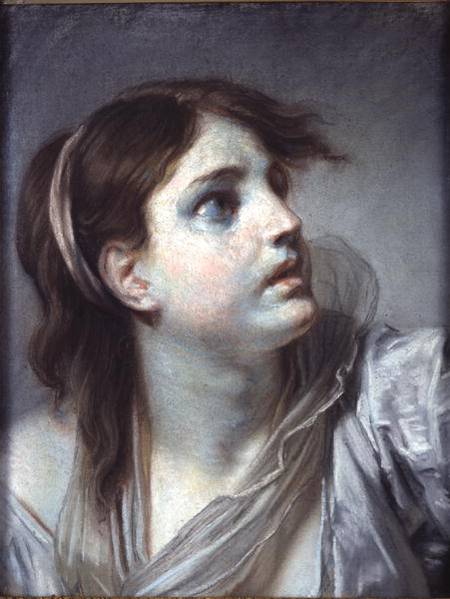 Head of a Young Girl a Jean Baptiste Greuze