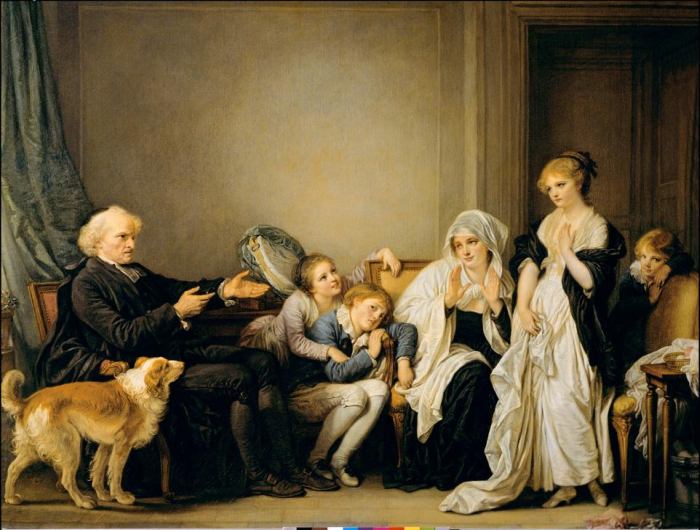 La veuve et son curé a Jean Baptiste Greuze