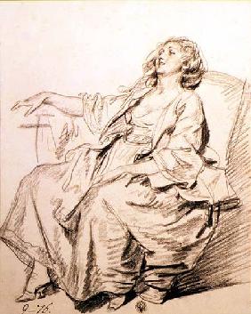 Young Woman Sitting in an Armchair