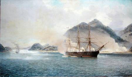 Naval Battle of the Strait of Shimonoseki, 20th July 1863 a Jean Baptiste Henri Durand-Brager