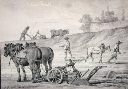 Ploughing the Fields a Jean-Baptiste Huet