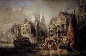 The arrival of the duke of alb in Rotterdam. a Jean-Baptiste Isabey