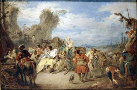 The March of the Troops a Jean-Baptiste Joseph Pater