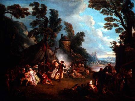 The Party in the Army Camp a Jean-Baptiste Joseph Pater