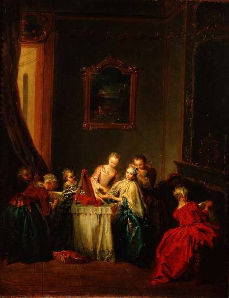 The Toilet: Young woman at her Dressing Table a Jean-Baptiste Joseph Pater