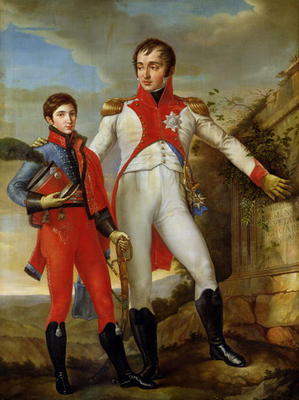 Louis Bonaparte (1778-1846) King of Holland and Louis Napoleon (1804-31) Crown Prince of Holland, c. a Jean Baptiste Joseph Wicar