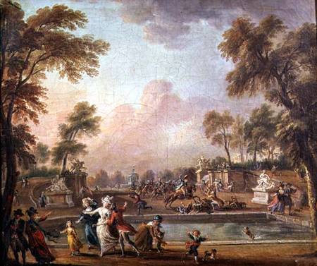 The Charge of the Prince of Lambesc (1751-1825) in the Tuileries Gardens a Jean-Baptiste Lallemand