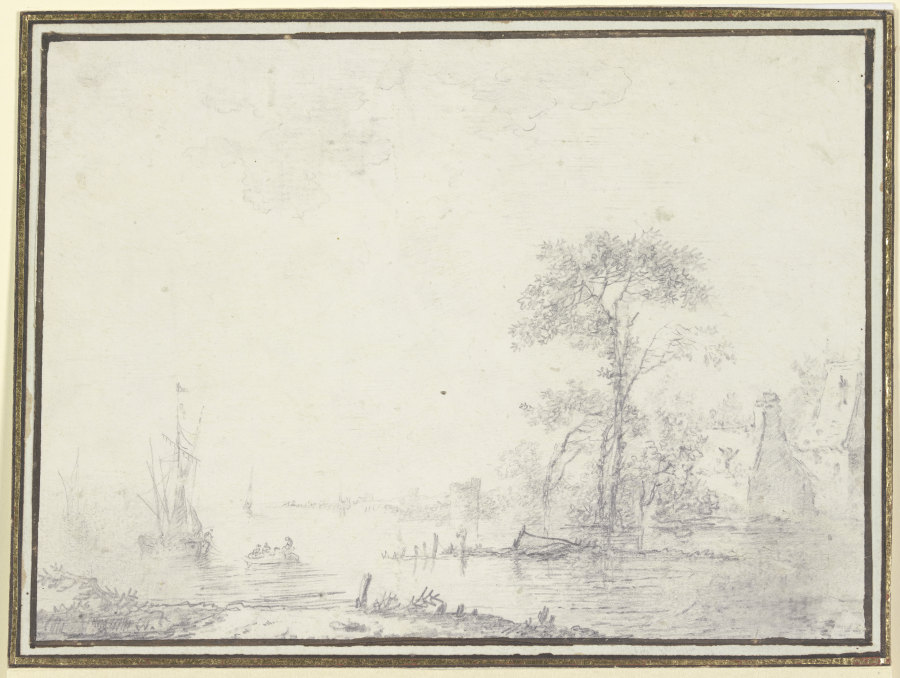 Scene at the river a Jean-Baptiste Le Prince