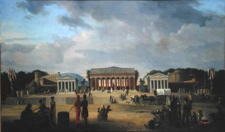 View of the Grand Theatre Constructed in the Place de la Concorde for the Fete de la Paix a Jean-Baptiste-Louis Cazin
