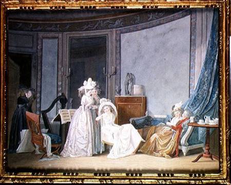 Meeting in a Salon a Jean Baptiste Mallet
