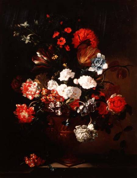 Still Life of Carnations, Tulips, Peonies and Other Flowers a Jean Baptiste Monnoyer