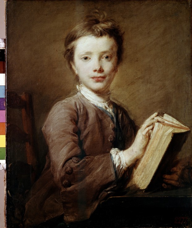 A Boy with a Book a Jean-Baptiste Perronneau