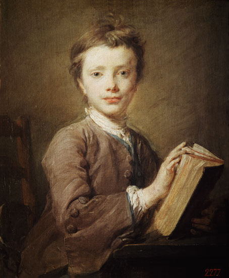 A Boy with a Book a Jean-Baptiste Perronneau